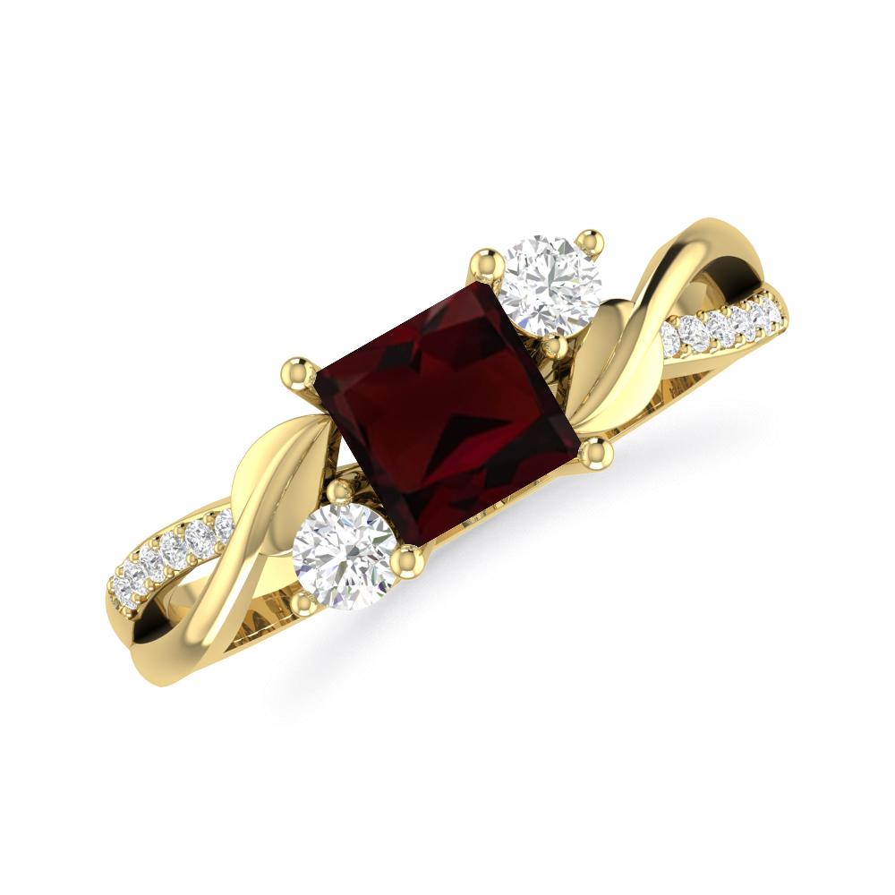 Yellow Gold - Garnet