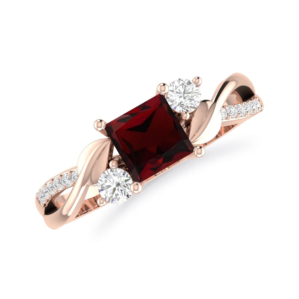 Rose Gold - Garnet