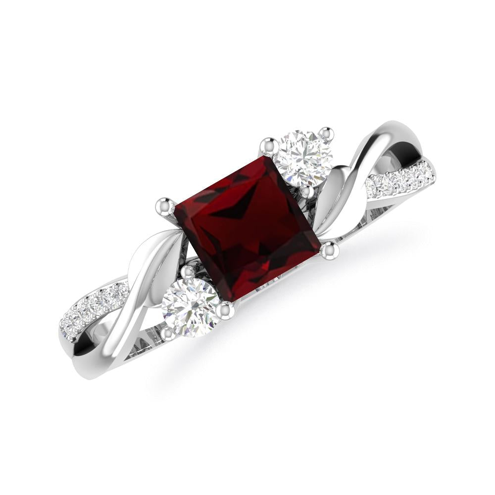 White Gold - Garnet