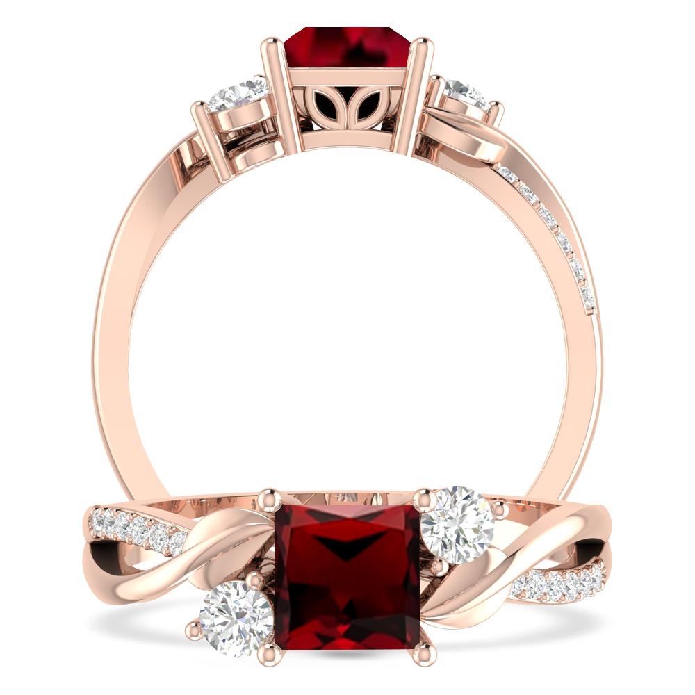 Rose Gold - Garnet