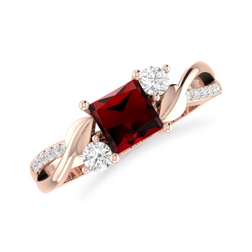 Rose Gold - Garnet