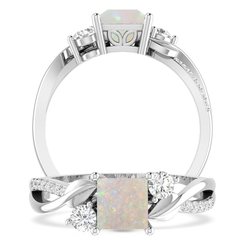 White Gold - Opal