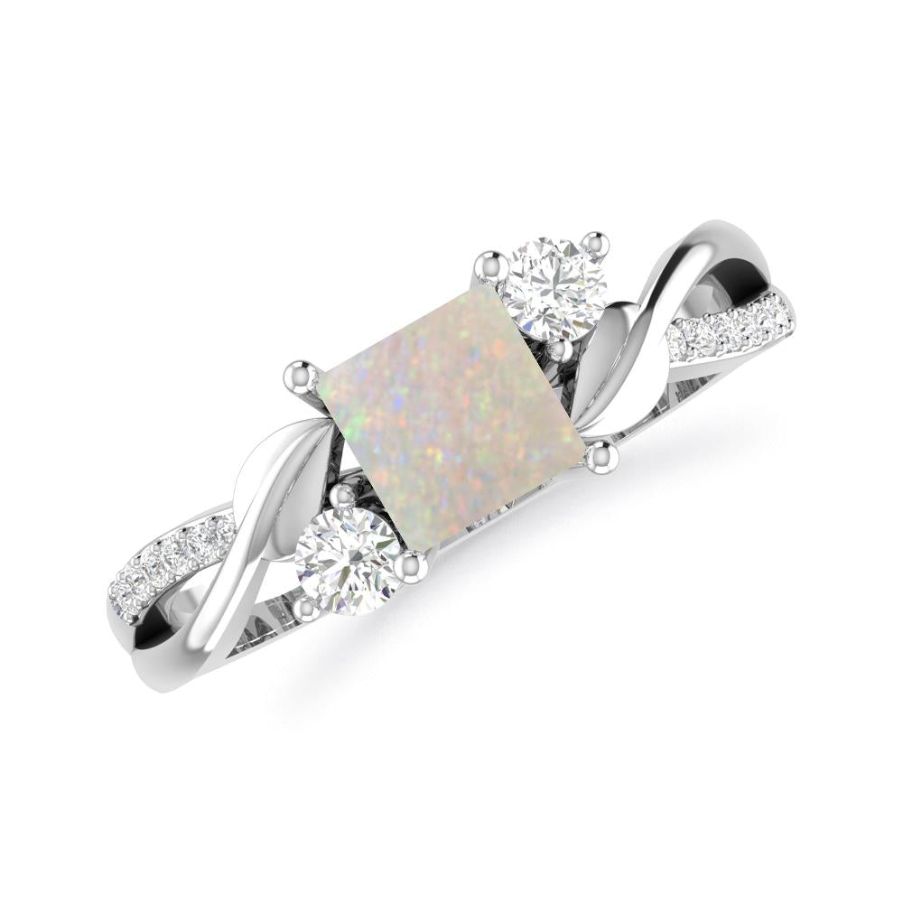 White Gold - Opal