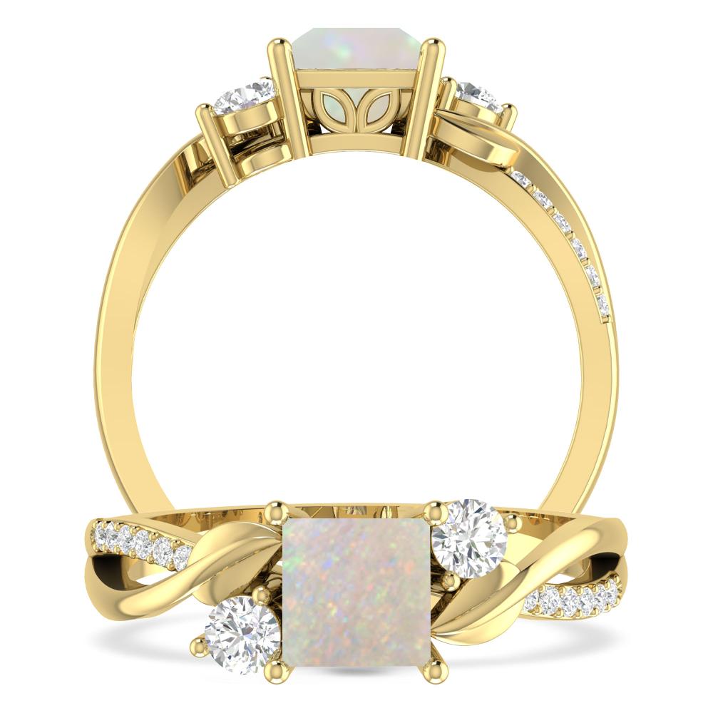 Yellow Gold - Opal