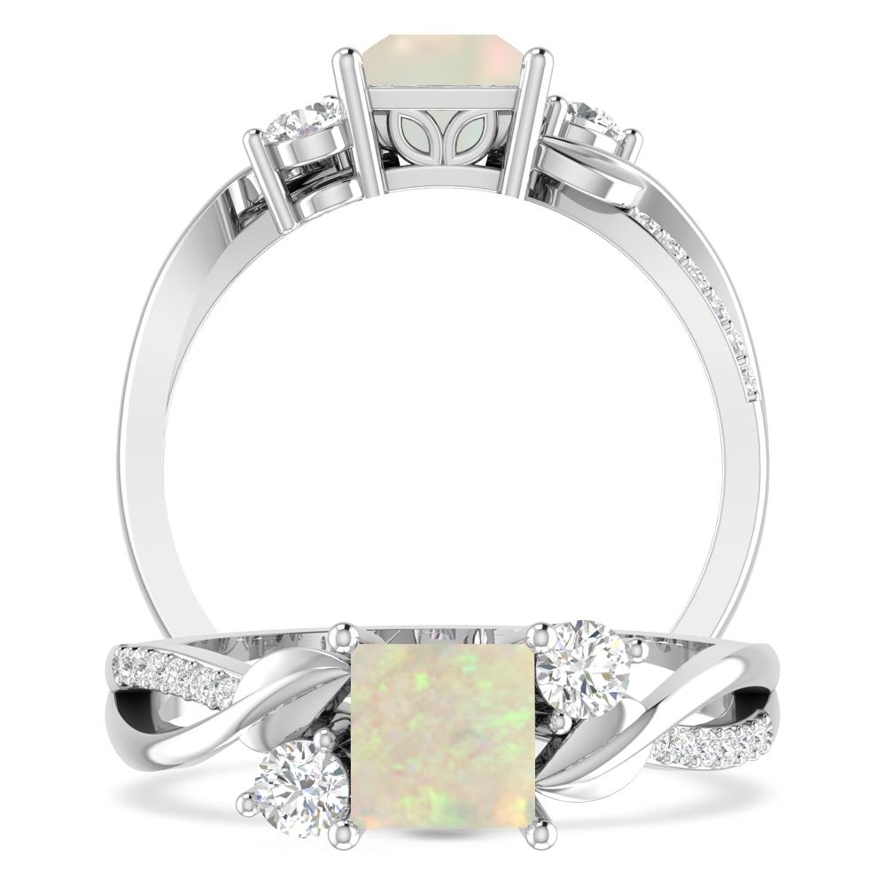 White Gold - Opal