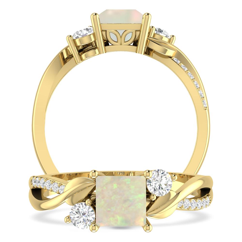 Yellow Gold - Opal