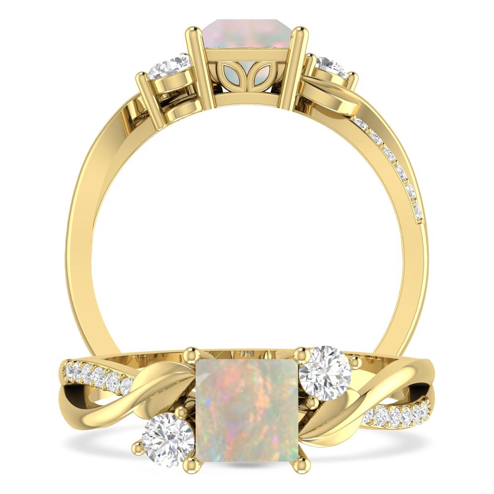 Yellow Gold - Opal