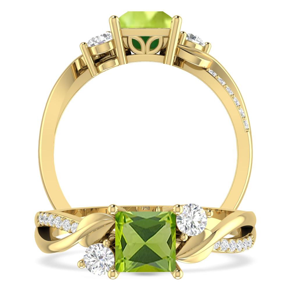 Yellow Gold - Peridot