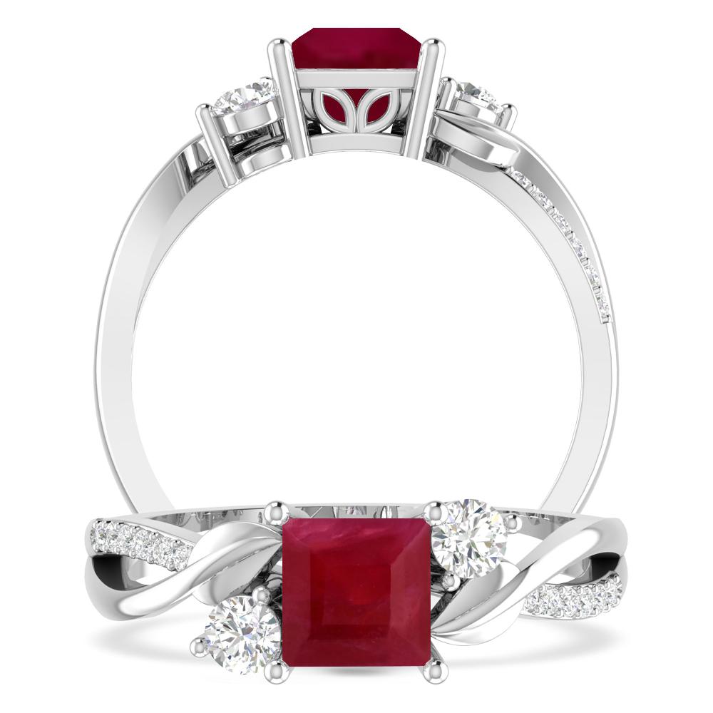 White Gold - Ruby