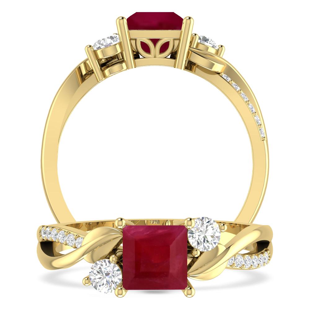 Yellow Gold - Ruby