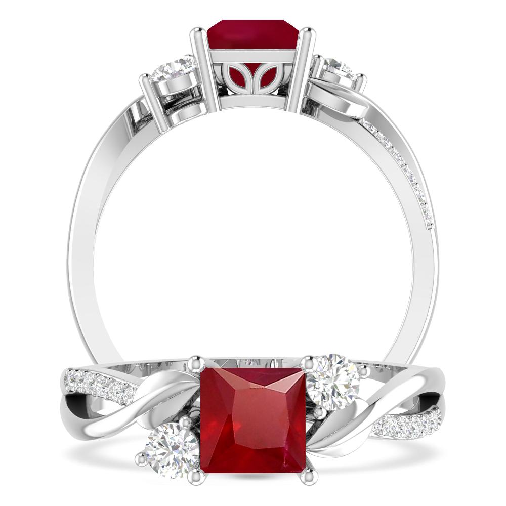 White Gold - Ruby