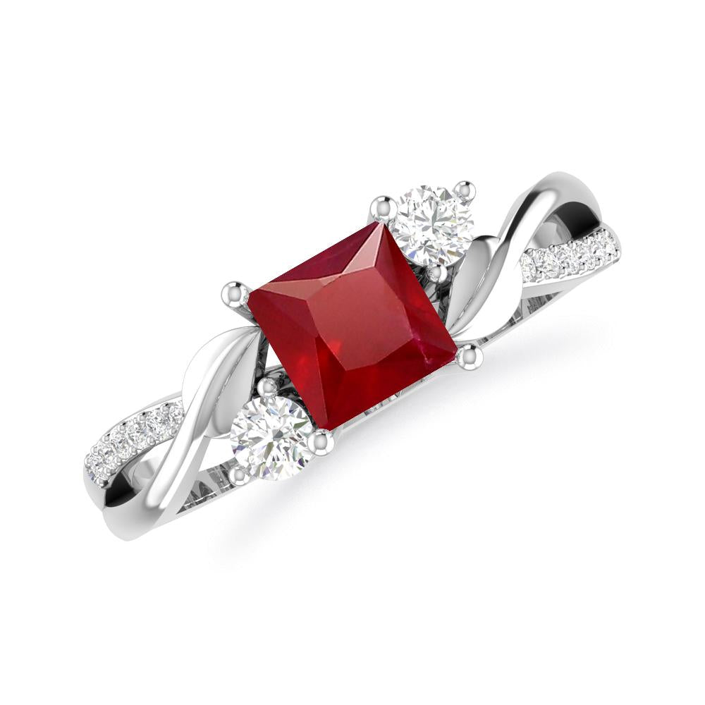 White Gold - Ruby