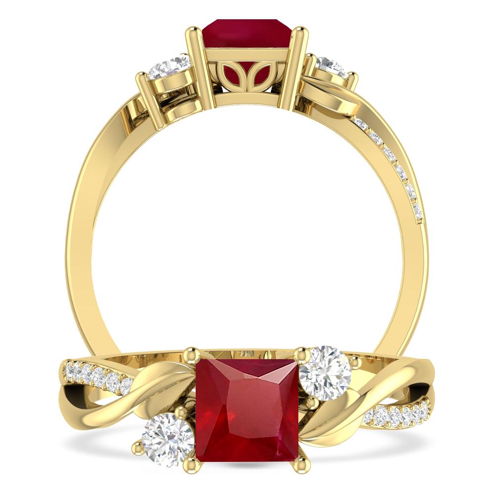 Yellow Gold - Ruby