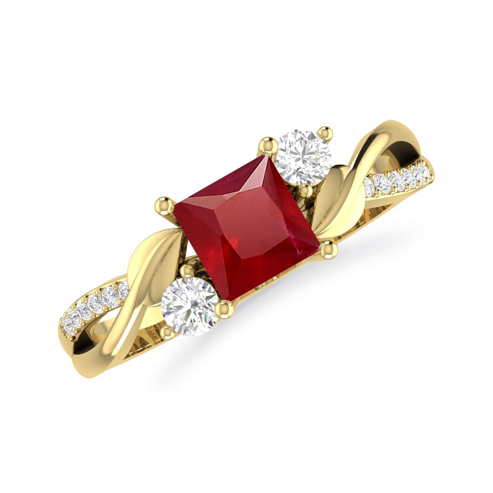 Yellow Gold - Ruby