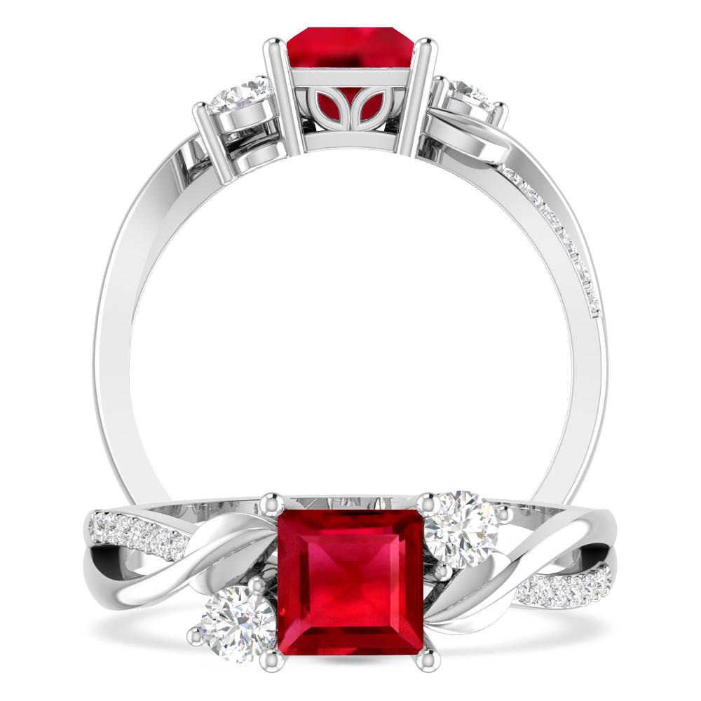 White Gold - Ruby