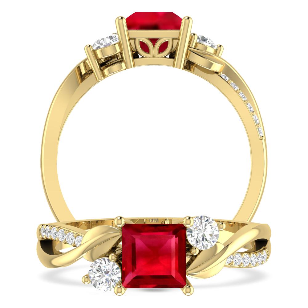 Yellow Gold - Ruby