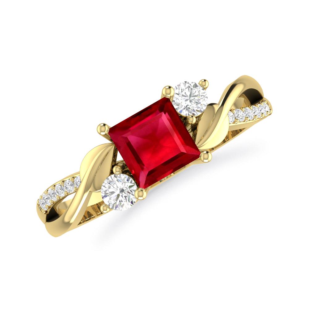 Yellow Gold - Ruby