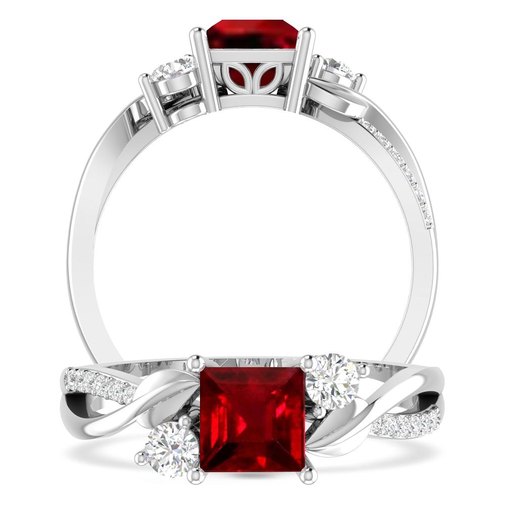 White Gold - Ruby