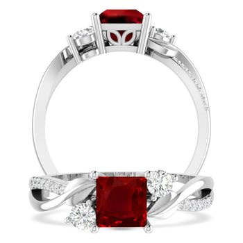 White Gold - Ruby