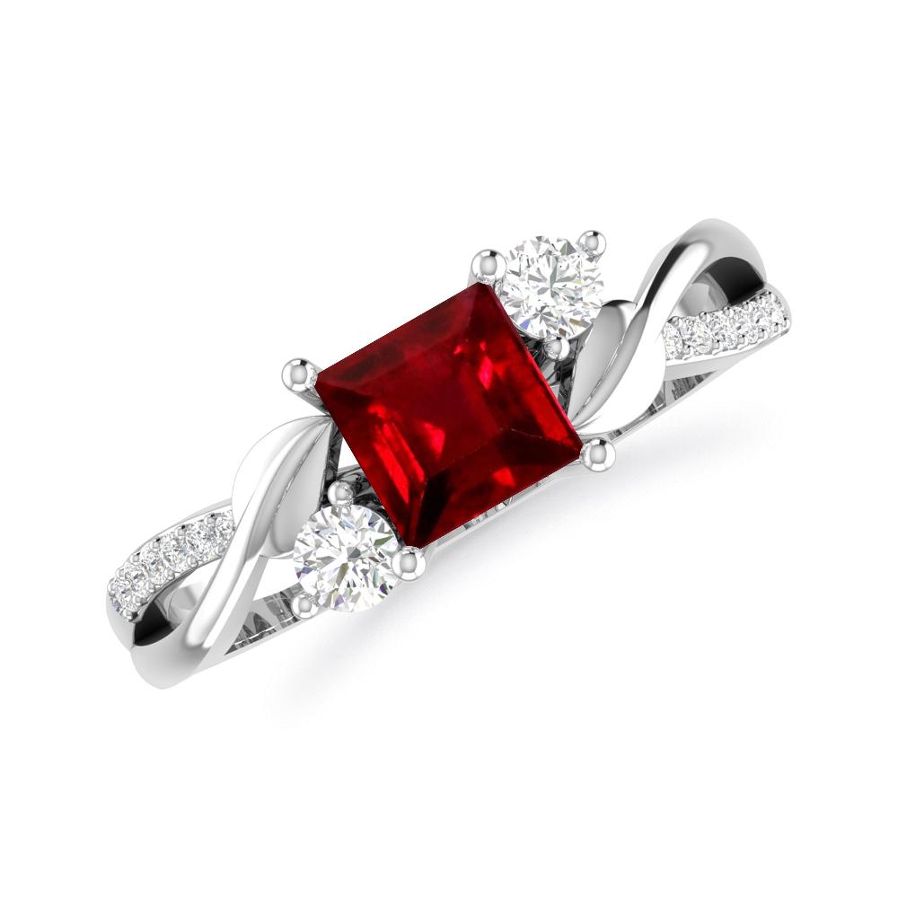 White Gold - Ruby