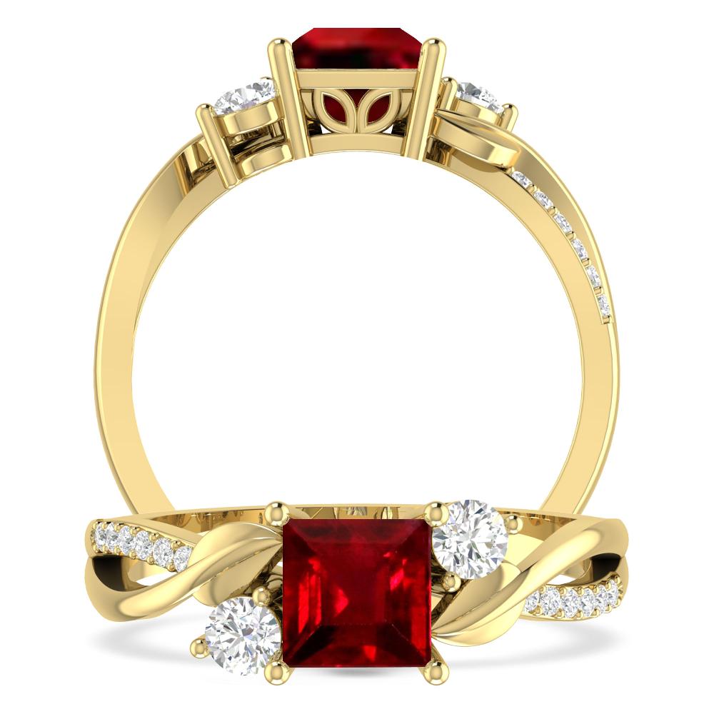 Yellow Gold - Ruby