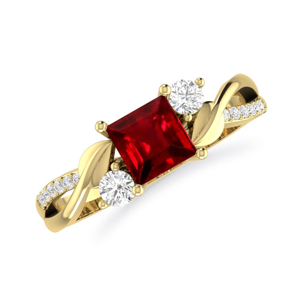 Yellow Gold - Ruby