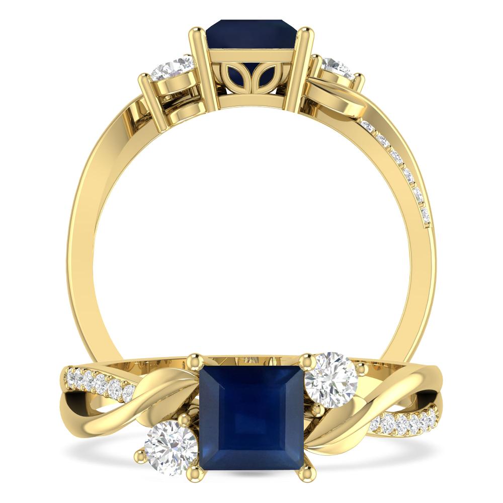 Yellow Gold - Sapphire