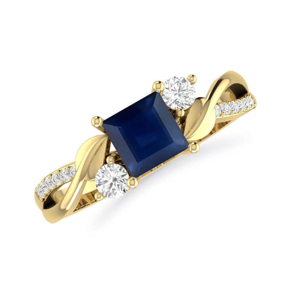 Yellow Gold - Sapphire