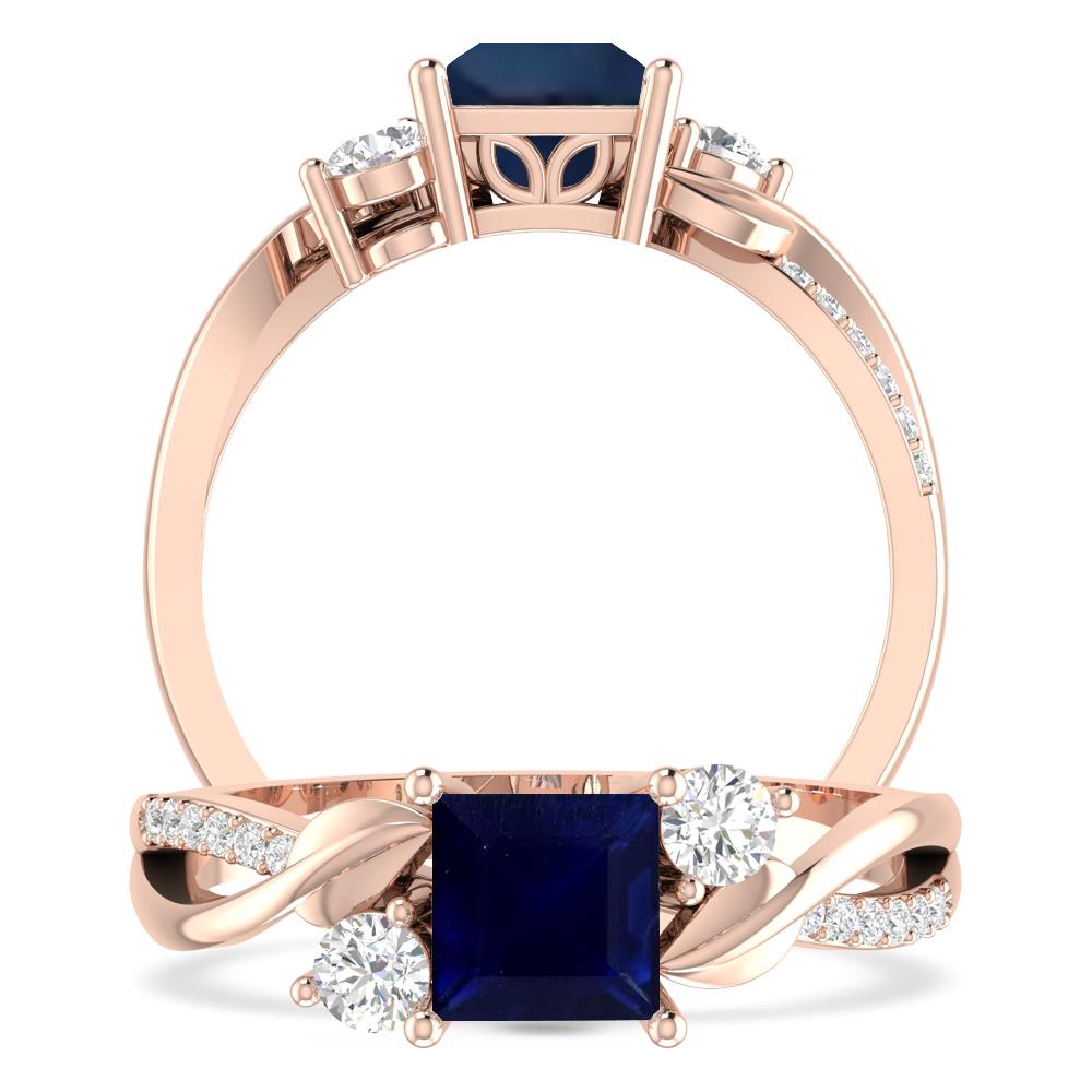 Rose Gold - Sapphire