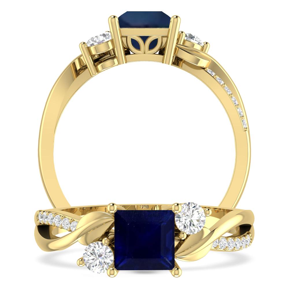 Yellow Gold - Sapphire