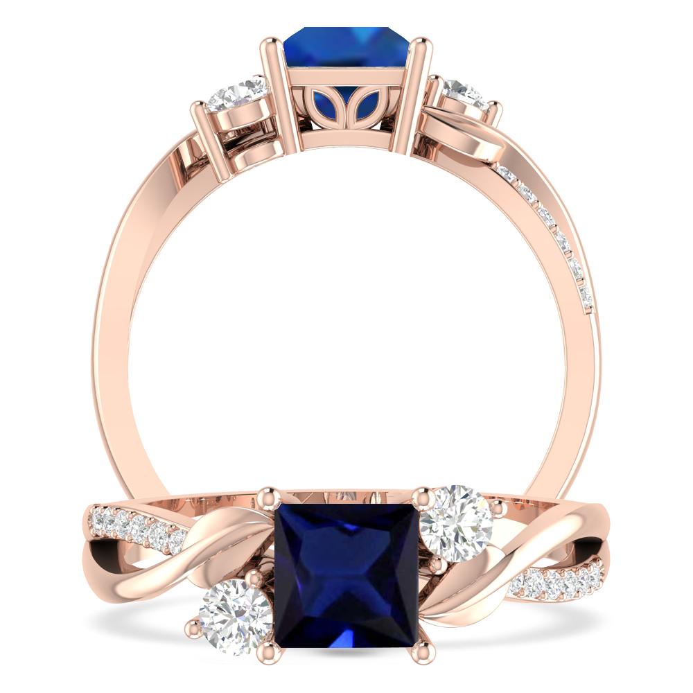 Rose Gold - Sapphire