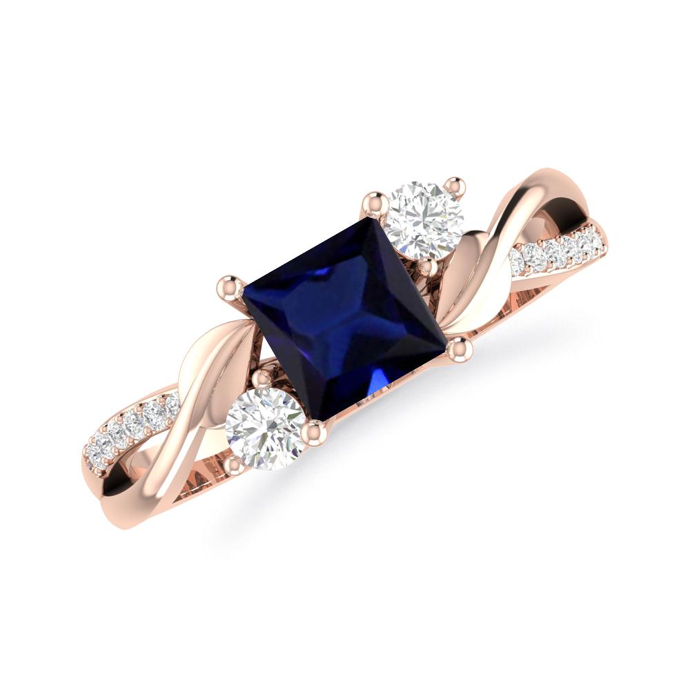 Rose Gold - Sapphire