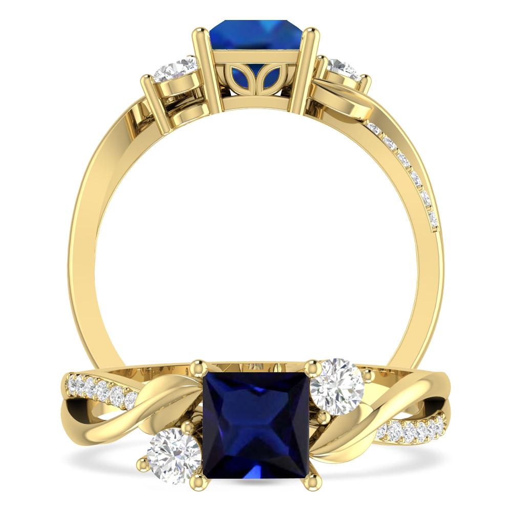 Yellow Gold - Sapphire