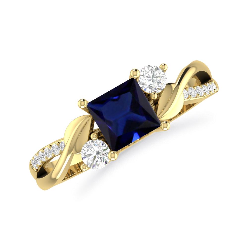 Yellow Gold - Sapphire