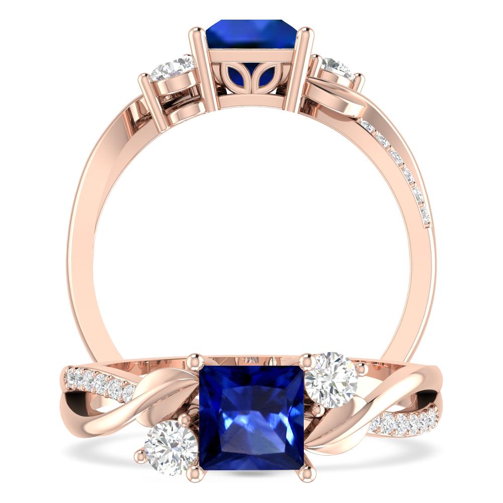 Rose Gold - Sapphire