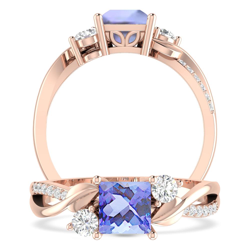 Rose Gold - Tanzanite