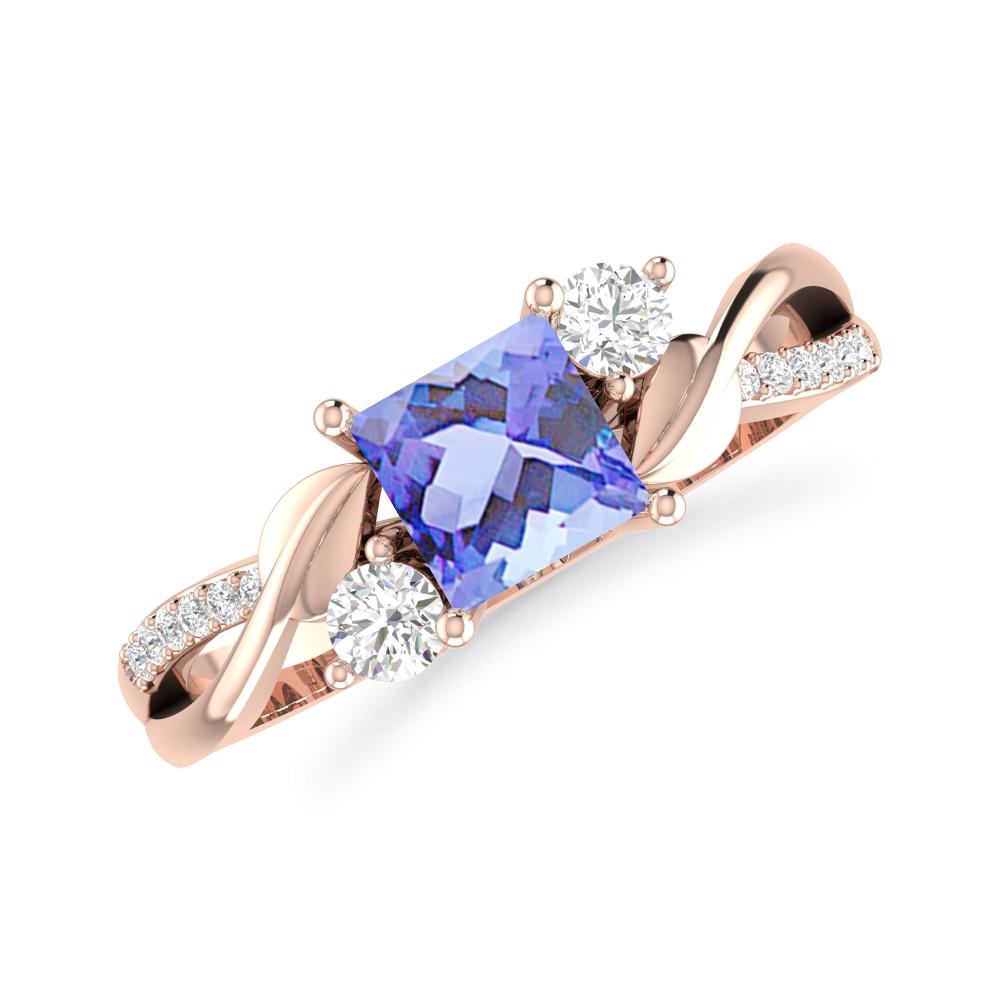 Rose Gold - Tanzanite