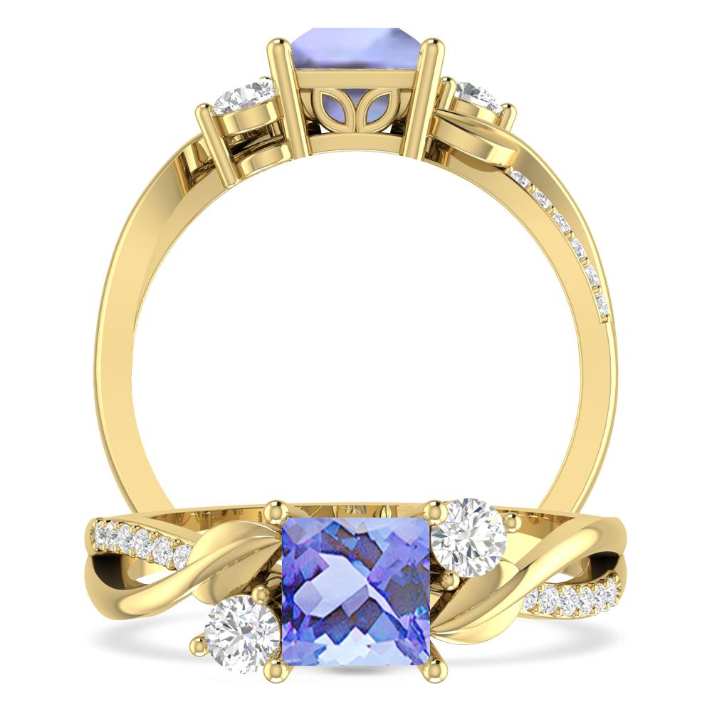 Yellow Gold - Tanzanite