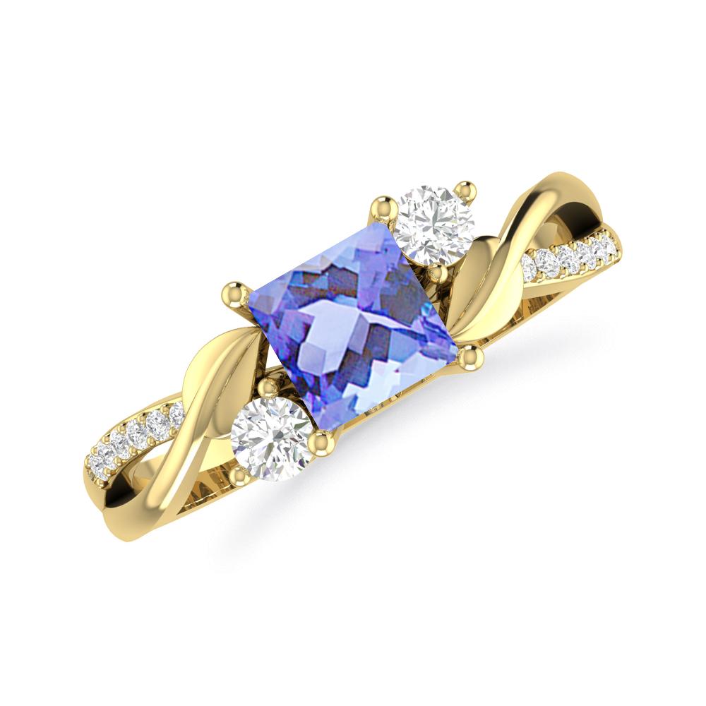 Yellow Gold - Tanzanite