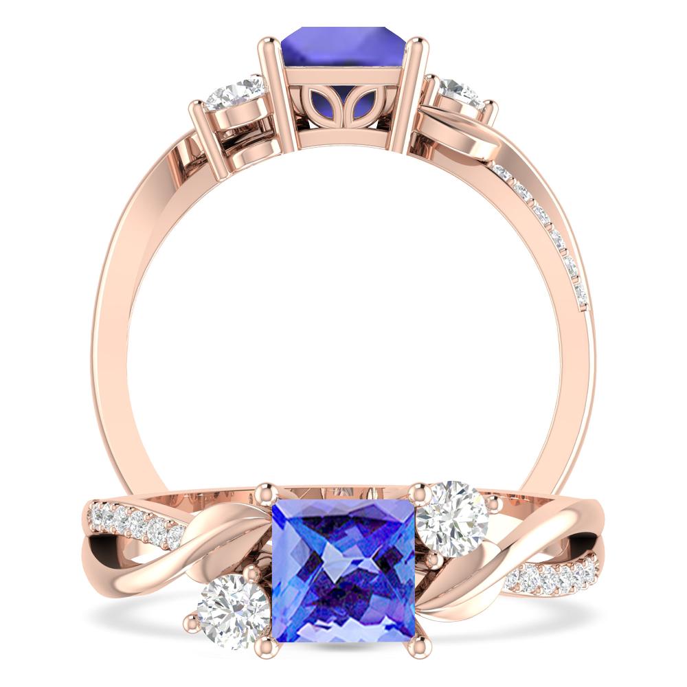 Rose Gold - Tanzanite