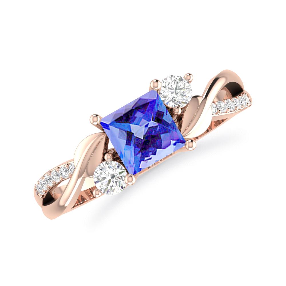 Rose Gold - Tanzanite