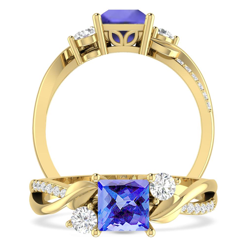 Yellow Gold - Tanzanite