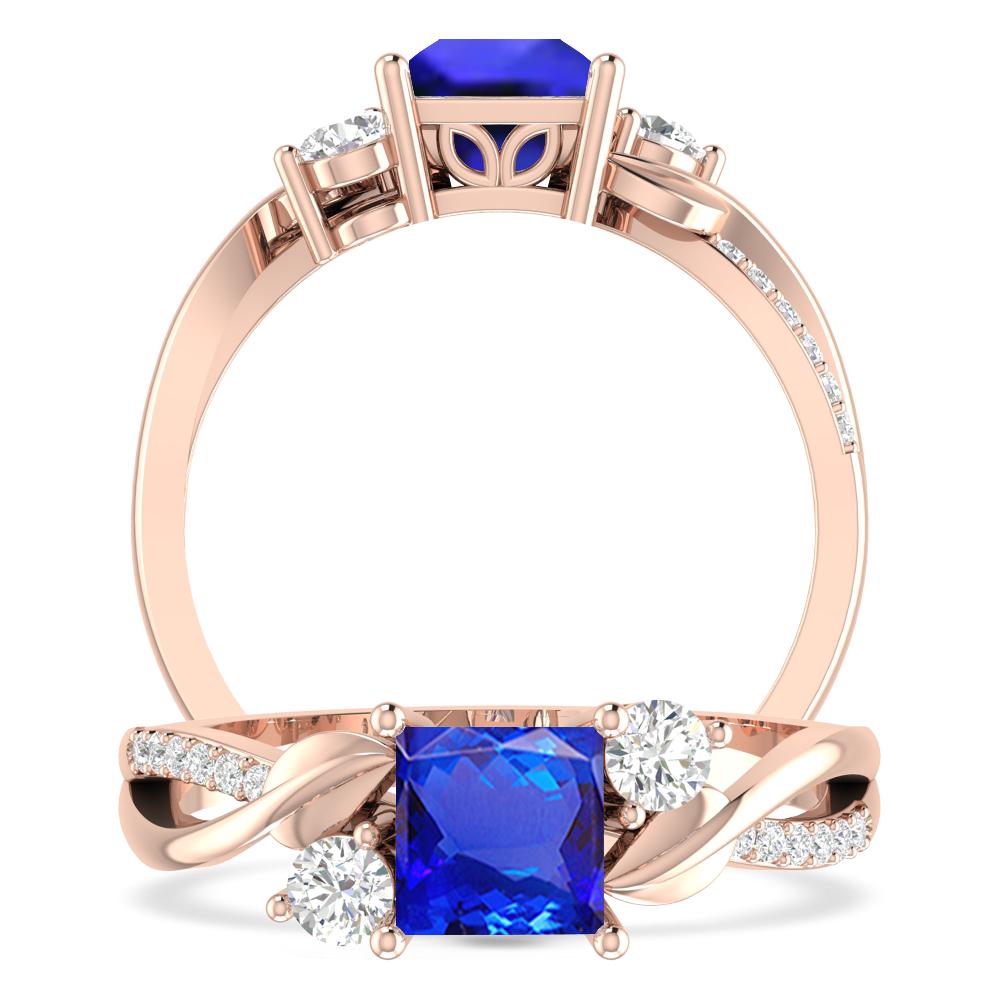 Rose Gold - Tanzanite