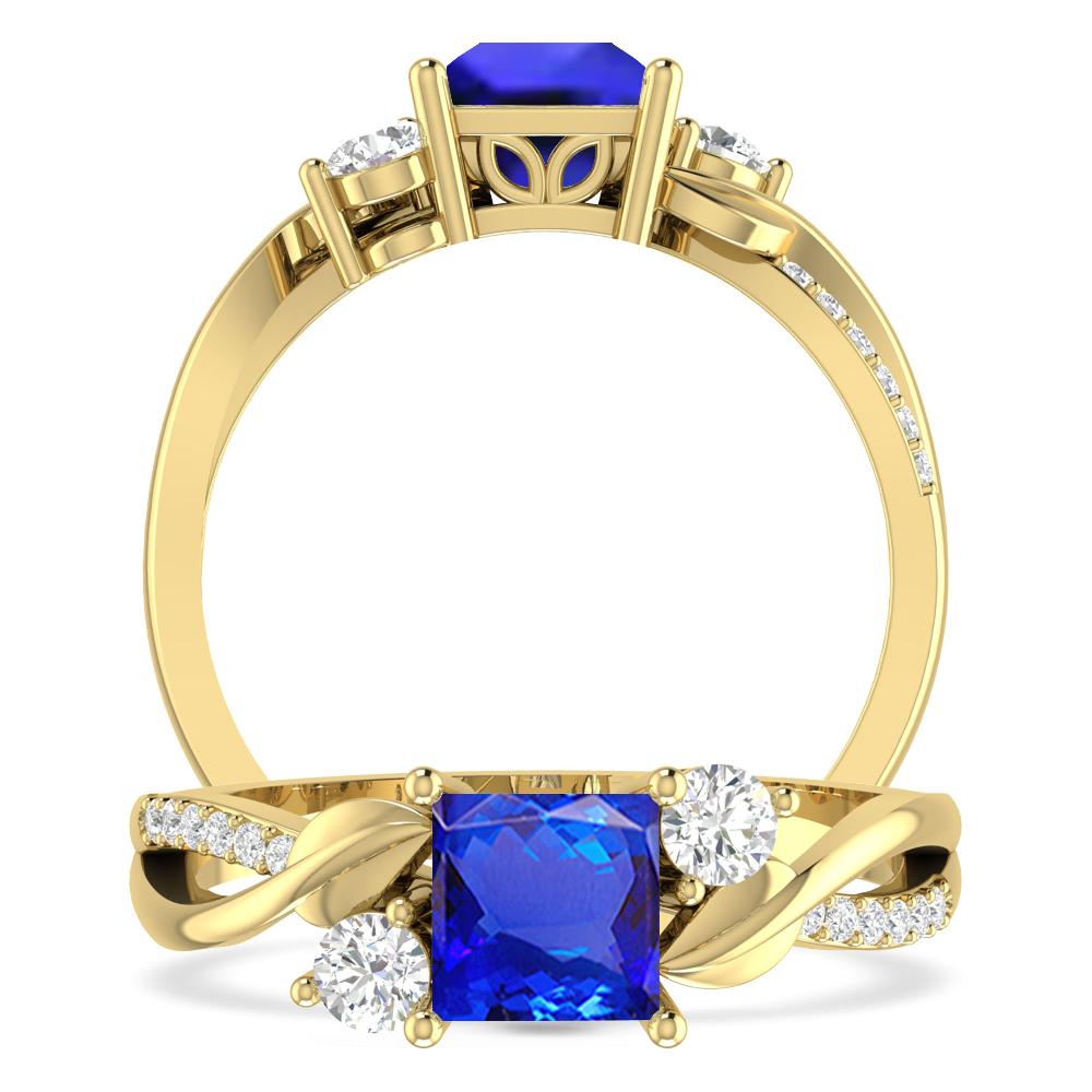 Yellow Gold - Tanzanite