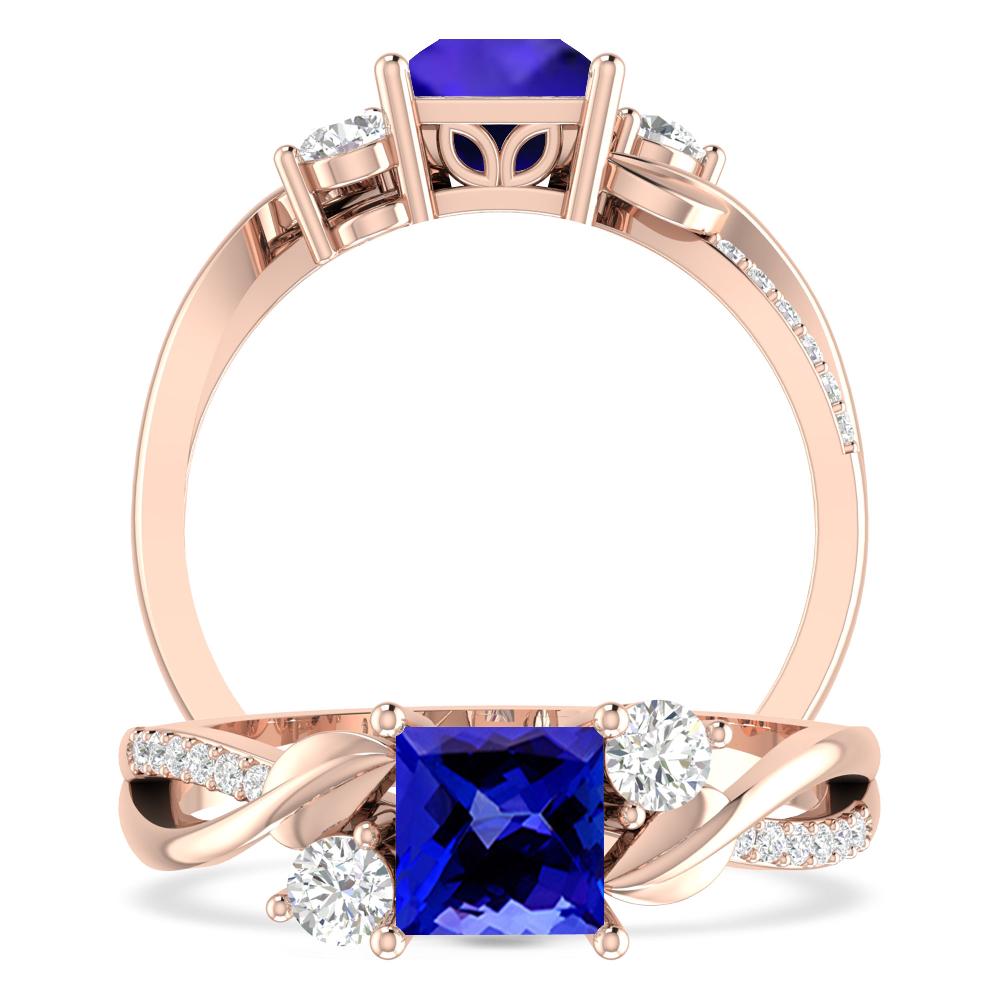 Rose Gold - Tanzanite