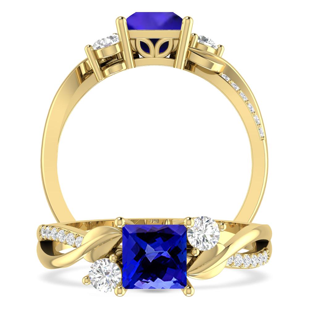 Yellow Gold - Tanzanite