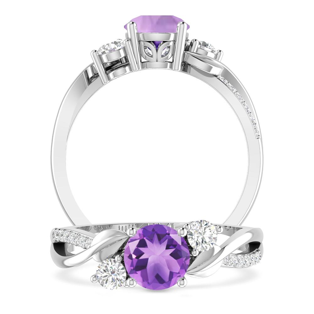 White Gold - Amethyst