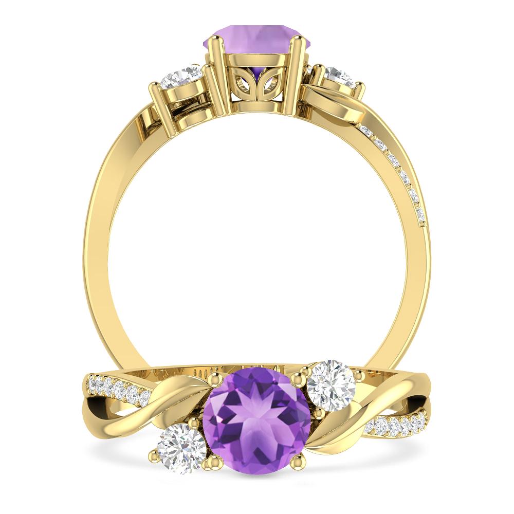 Yellow Gold - Amethyst