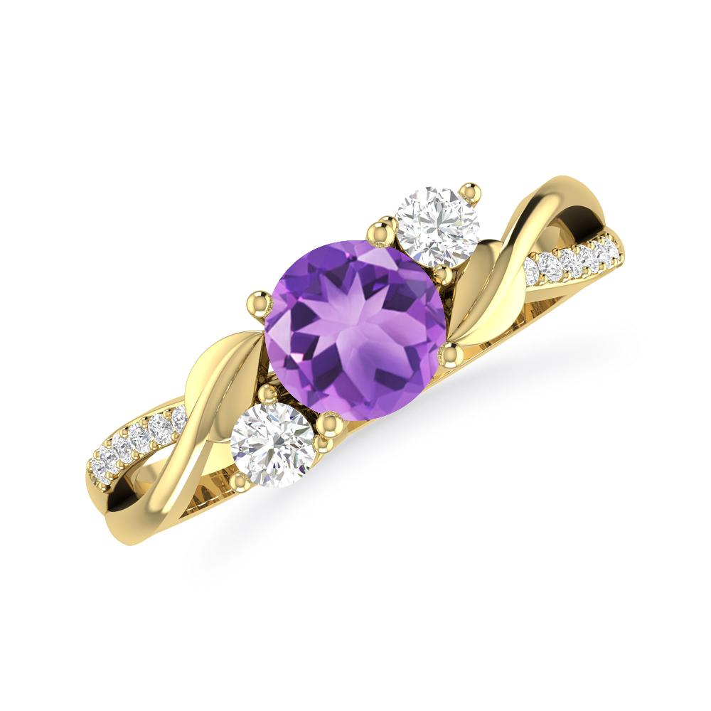 Yellow Gold - Amethyst