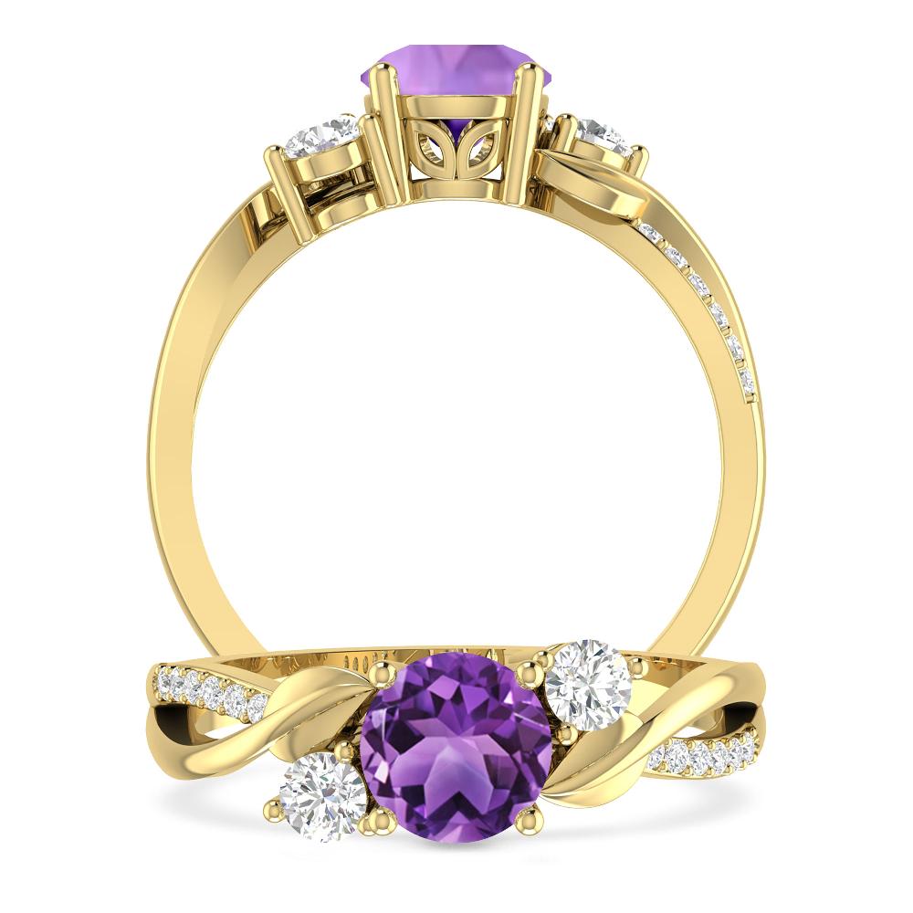 Yellow Gold - Amethyst